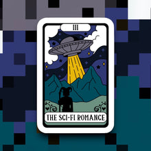 Load image into Gallery viewer, The Sci-Fi Romance Tarot Reader Sticker
