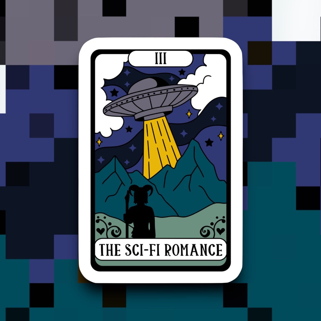 The Sci-Fi Romance Tarot Reader Sticker