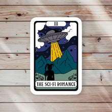 Load image into Gallery viewer, The Sci-Fi Romance Tarot Reader Sticker
