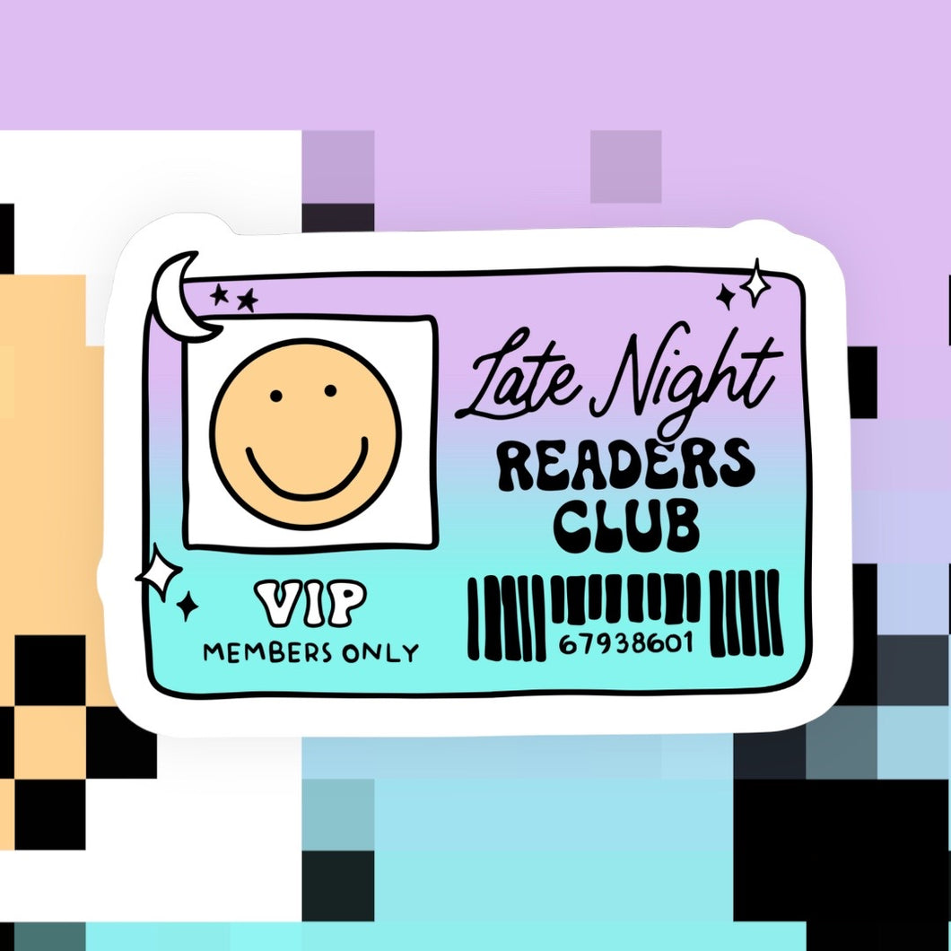 Late Night Readers Club Sticker