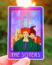 Load image into Gallery viewer, The Sanderson Sisters Tarot Holographic 4&quot; Sticker
