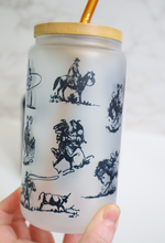 Load image into Gallery viewer, Western Rodeo 16 oz Beer Can Glass
