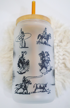 Load image into Gallery viewer, Western Rodeo 16 oz Beer Can Glass
