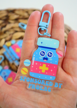 Load image into Gallery viewer, Sponsored by Prozac Double Sided Keychain
