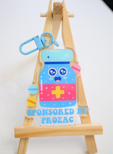 Load image into Gallery viewer, Sponsored by Prozac Double Sided Keychain
