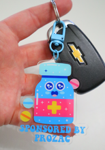 Load image into Gallery viewer, Sponsored by Prozac Double Sided Keychain
