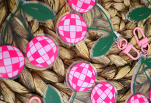 Load image into Gallery viewer, Disco Cherry 3&quot; Double Sided Keychain
