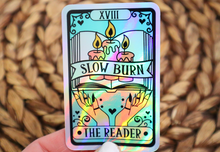 Load image into Gallery viewer, The Reader Slow Burn Holographic Sticker
