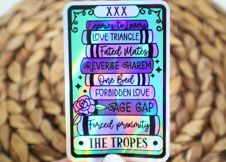 The Reader Tropes Holographic Sticker