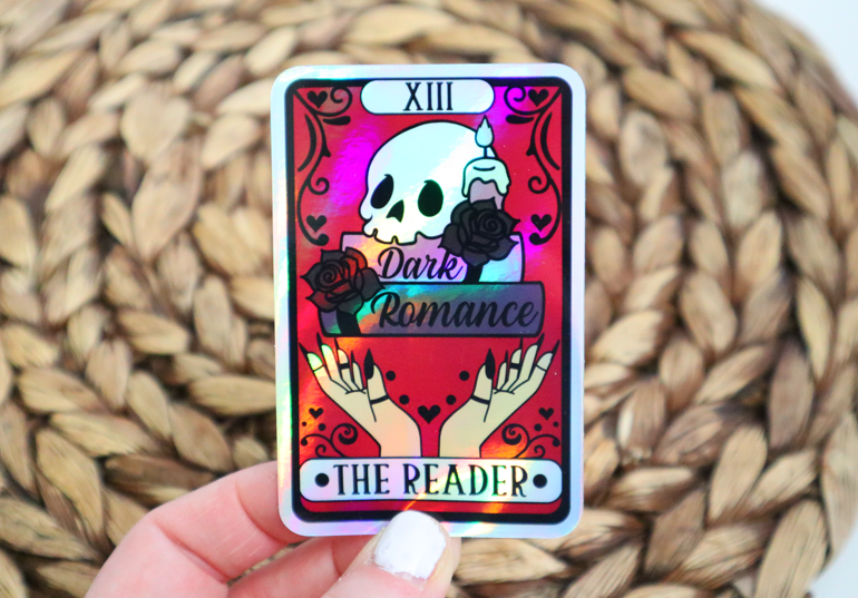 The Reader Dark Romance Holographic Sticker