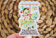 Load image into Gallery viewer, Mentally Hilarious Glitter Retro Sticker
