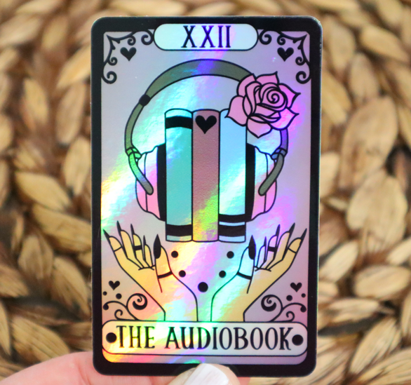 The Audiobook Reader Tarot Holographic Sticker