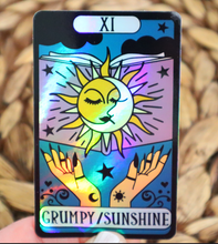 Load image into Gallery viewer, Grumpy Sunshine Reader Tarot Holographic Sticker
