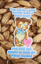 Load image into Gallery viewer, Good Person With A Kind Heart Glitter Retro Sticker
