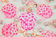 Load image into Gallery viewer, Pink Cowgirl Hat Disco Double Sided Keychain
