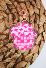 Load image into Gallery viewer, Pink Cowgirl Hat Disco Double Sided Keychain
